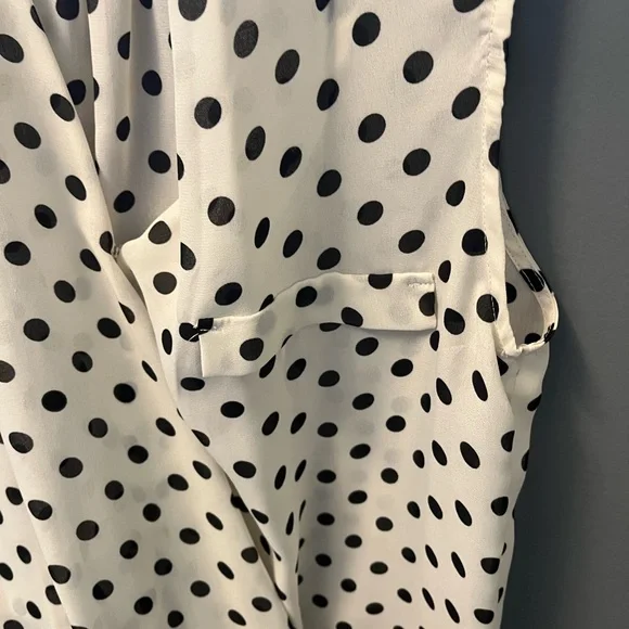 Charlotte Russe Black and White Polka Dot Blouse - Picture 4 of 4